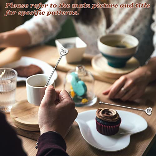 GENERIC Funny Coffee Stir Sticks Engraved With Love You A Latte Stainless Steel Reusable Beverage Drink Stirrer, Novelty Humor Gift For Tea Coffee Lover Men Women Dad Mom Xmas Birthday