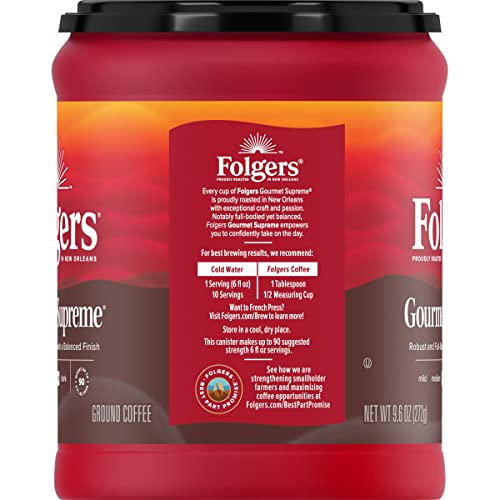  Gourmet Supreme Medium Dark Roast Ground Coffee, 9.6 Ounces (Pack Of 6)