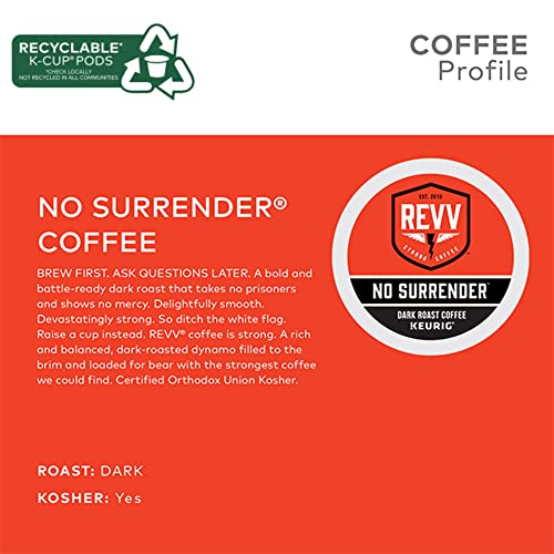  EVV No Surrender, Single-Serve Keurig K-Cup Pods, Dark Roast Coffee, 96 Count