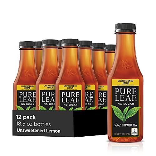 Iced Tea, Unsweetened Black Tea, 18.5 Oz Bottles (12 Pack)