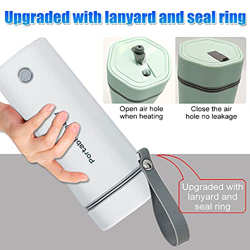  110V Electric Heated Travel Mug 350ML Smart Heating Water Bottle Leakage-free Portable Electric Kettles With 5 Minutes Fast Boiling/ Anti-dry Protection For Coffee, Milk