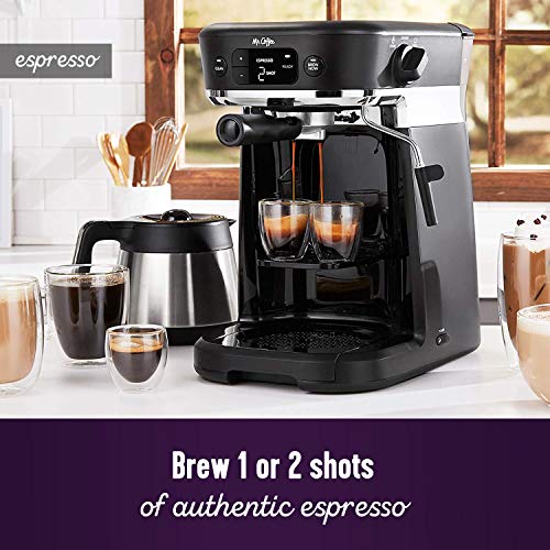 Mr. Coffee® All-in-One Occasions Specialty Pods Coffee Maker, 10-Cup Thermal Carafe, And Espresso With Milk Frother And Storage Tray, Black
