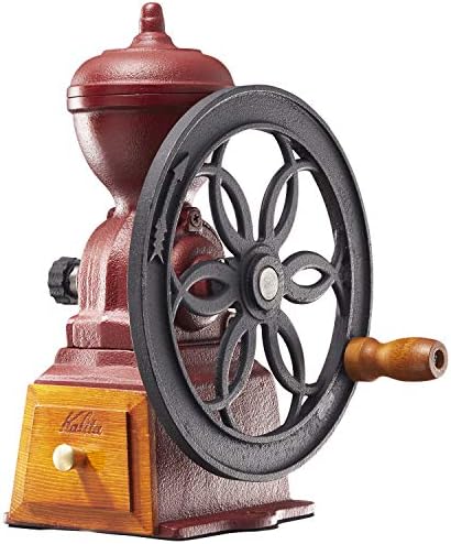 Kalita Coffee Mill, Cast Hand Grinding, Manual Diamond Mill, Red, N #42137 Antique Coffee Grinder, Adjustable Grinder, With Lid, Coffee Shop, Cafe