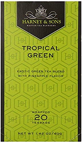 Harney & Sons , Tea, Tropical Green, Prem, Pack Of 6, Size - 20 BAG, Quantity - 1 Case