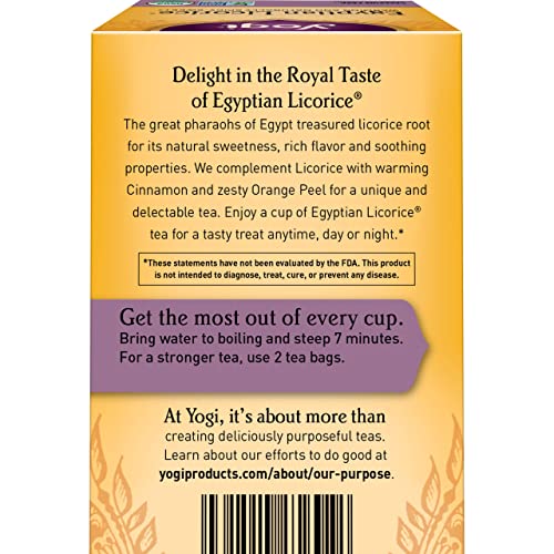  Tea - Egyptian Licorice Tea (6 Pack) - Warming And Naturally Spicy Sweet - Soothing And Caffeine Free - 96 Organic Herbal Tea Bags