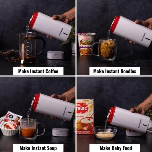  Portable Electric Kettle, Travel Electric Water Bottle For Boiling Hot Water With Cool Touch Exterior, Automatic Shut Off, Dry Boil Protection, 6 Mins Fast Boil Time, 500 ML, 300 Watts