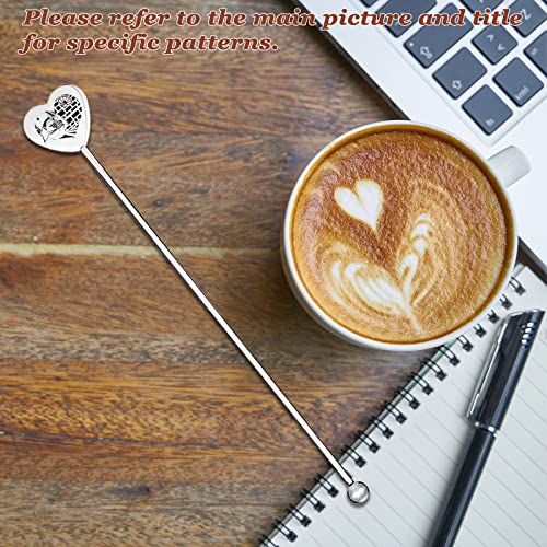 GENERIC Funny Coffee Stir Sticks Engraved With Love You A Latte Stainless Steel Reusable Beverage Drink Stirrer, Novelty Humor Gift For Tea Coffee Lover Men Women Dad Mom Xmas Birthday