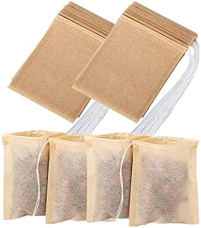  Tea Filter Bags With Free Tea Spoon, Safe & Natural Material, Disposable Tea Infuser For Loose Leaf Tea, Coffee, Spice, Herbs (300 PCS)