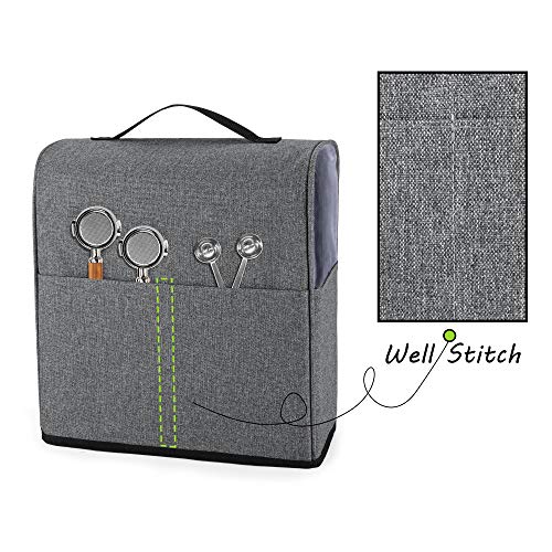  Coffee Maker Dust Cover Compatible For Keurig K-Mini And K-Mini Plus, Coffee Making Machine Cover With Pockets For K Cup, Cover Only