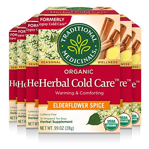  Gypsy Cold Care Seasonal Tea With Elderflower Spice, 16 Tea Bags(Pack Of 6)