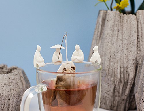 KIKKERLAND Jiang Taigong Tea Bag Holder (Set Of 4), White