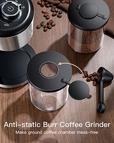  Conical Burr Coffee Grinder 35 Grind Settings 2-12 Cups Electric Burr Coffee Grinder For Espresso, Drip, Pour Over And French Press Coffee