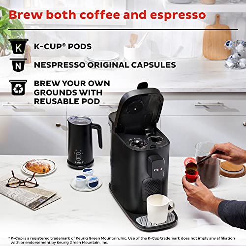  D, 2-in-1 Espresso, K-Cup Pod And Ground Coffee Maker, From The Makers Of Instant Pot With Removable 68oz Water Reservoir, Bold Setting, Brew 8, 10, And 12oz K-cup And 2, 4, And 6oz Espresso