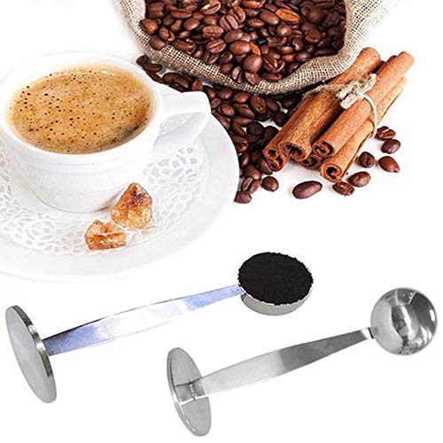  Hofumix Coffee Measure Spoons Tamper Spoons Espresso Spoons Coffee Scoop Kitchen Accessories For Coffee Beans, Flour, Milk Powder 2PCS