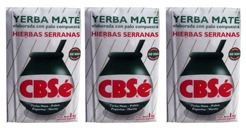  Yerba Mate CBSe X 3 KG Argentina Green Tea 6.6 Lb Natural Herb Bag Slim Diet New