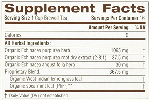  Organic Echinacea Plus Seasonal Tea, 16 Ct