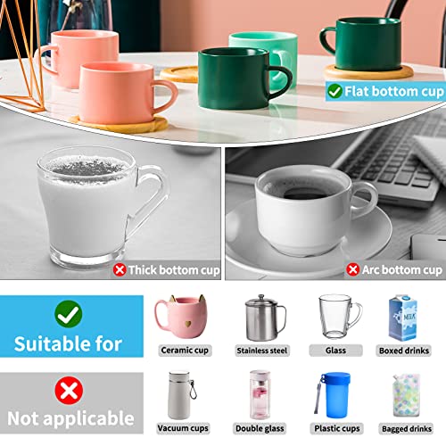  Coffee Mug Warmer For Desk, Heekle Smart Coffee Cup Warmer With Auto Shut Off, 2 Temperature Settings Electric Mug Warmer Candle Warmer, Portable Tea Warmer For Travel Office And Home Black (No Cup)