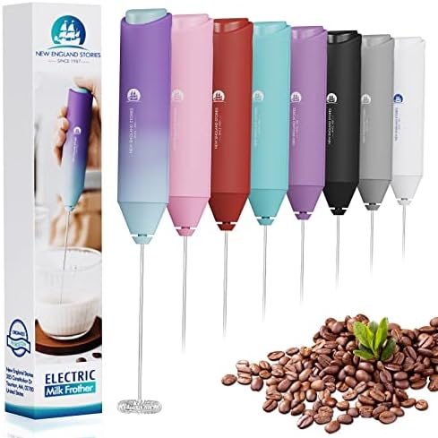 Ctric Milk Frother Handheld, Battery Operated Whisk Beater Foam Maker For Coffee, Cappuccino, Latte, Matcha, Hot Chocolate, Mini Drink Mixer, No Stand, Black