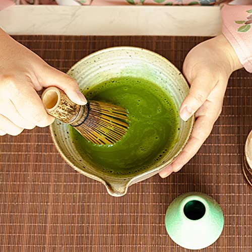  Match Tea Whisk And Ceramic Holder Set Purple Bamboo Chasen And Naoshi For Matcha Chasen