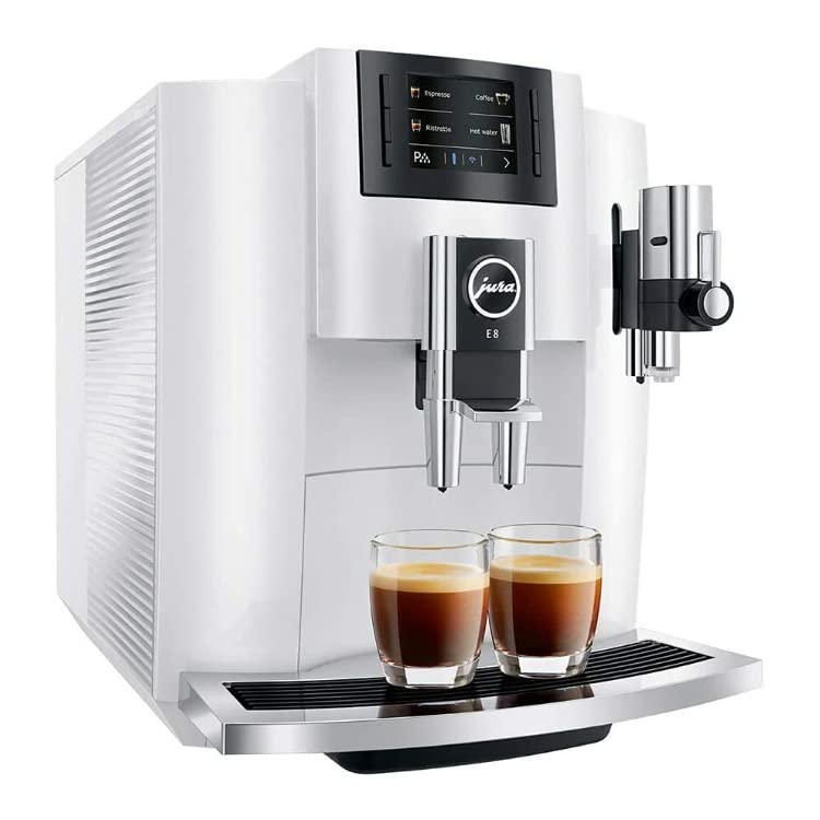 Jura E8 Espresso Coffee Machine, 64 Ounces (White)