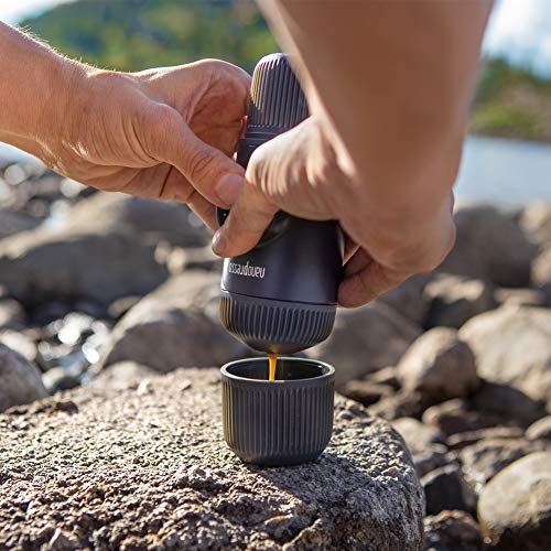 Wacaco Nanopresso Portable Espresso Maker, Upgrade Version Of Minipresso, 18 Bar Pressure, Small Travel Coffee Maker, Manually Operated. Perfect For Kitchen And Office