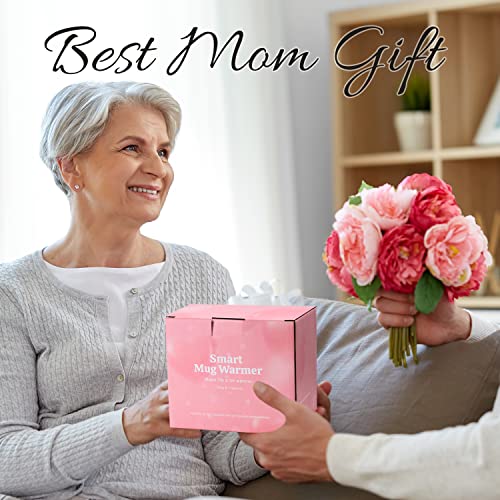  Coffee Mug Warmer & Best MOM Ever Mug Set, Electric Cup Warmer For Desk Office Home, Beverage Warmer With 2 Temperature Setting, 8-Hours Auto Shut Off, Best Mothers Day Mom Gifts From Daughter Son