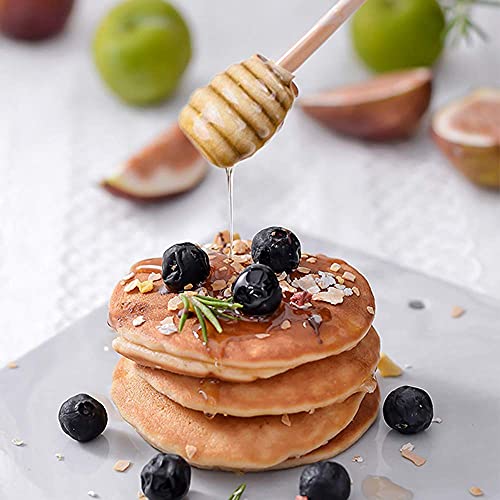  100-Pack 6 Inch Portable Wooden Jam Honey Dipper Honey Sticks For Honey Jar Dispense Drizzle Honey (6inch 100pcs)