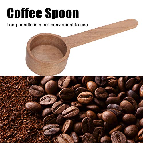 Offee Scoop For Ground Coffee, Black Walnut Wooden Coffee Measuring Spoon For Coffee Beans Or Tea 8g/10g(Long Handle)