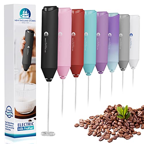  Ctric Milk Frother Handheld, Battery Operated Whisk Beater Foam Maker For Coffee, Cappuccino, Latte, Matcha, Hot Chocolate, Mini Drink Mixer, No Stand, Black