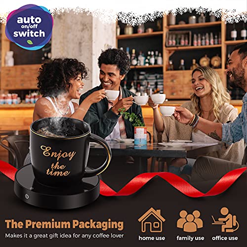  Coffee Mug Warmer And Smart Cup Warmer,Mug Warmer For Desk,Electric Beverage Warmer With 3 Temperature Settings With Auto On/Off, Auto Power-Off Protection, Candle Wax Cup Warmer Heating Plate