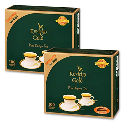  Black Tea - Rich In Antioxidants - Orange Pekoe Tea - Kenya Origin - Unique Flavor - 100 Envelopes Tea Bags (Pack Of 2)