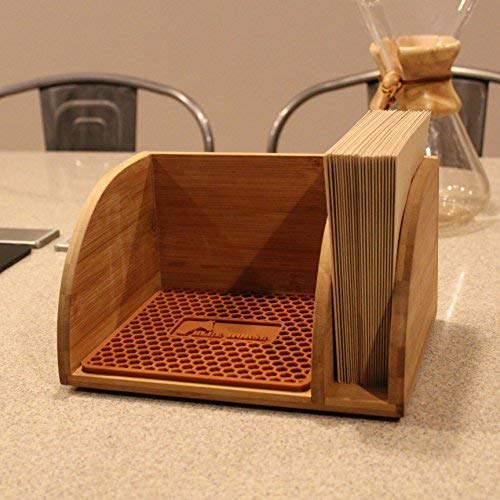  Caddy With Matching Brown Mat Compatible With Chemex Coffee Maker