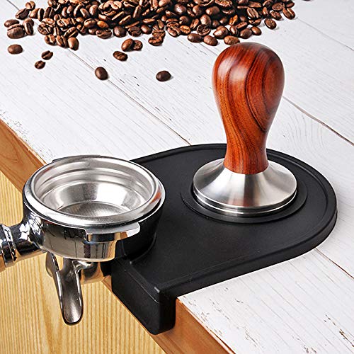  Coffee Tamper Mat Holder Pad Small - DGQ Silicone Espresso Tamping Mat Black Anti Slip Corner Tamping Pad
