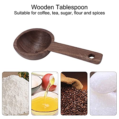  Coffee Spoon, Wooden Tablespoon Measuring Spoon Walnut Teaspoon Coffee Accessories For Coffee Tea Sugar Dlour Spices(1 Pc)