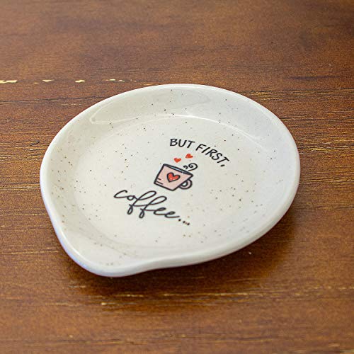  Spoon Rests For Coffee Cups - Coffee Bar Accessories Coffee Table Décor - Gift For Women Men - But First Coffee