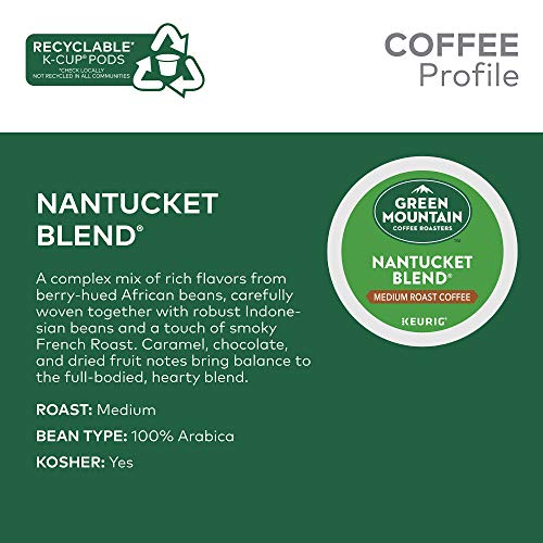  Nantucket Blend, Single-Serve Keurig K-Cup Pods, Medium Roast Coffee Pods, 72 Count