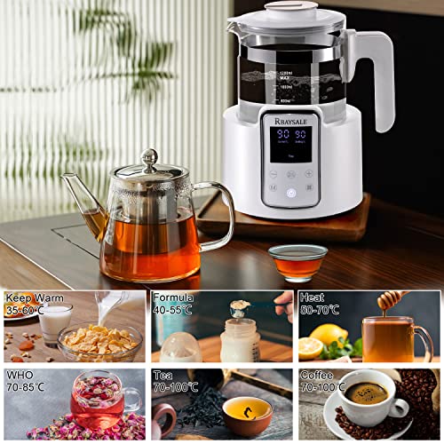 Lectric Kettle Temperature Control With 6 Presets, 12h Keep Warm Baby Formula Kettle Hot Tea Maker Thermostatic Kettle Instant Water Warmer