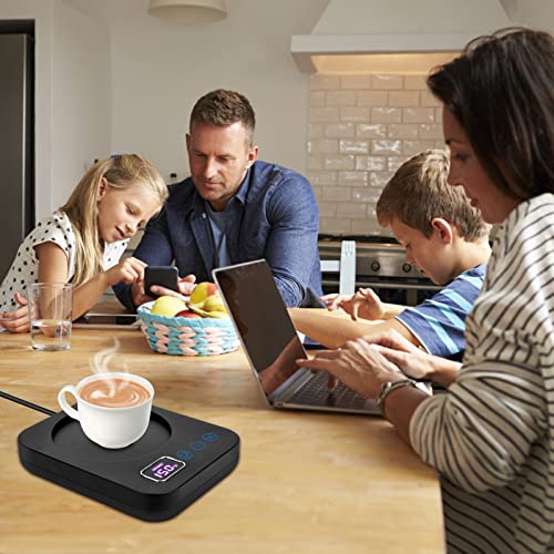 Coffee Mug Warmer - Cup Warmer For Desk Automatic Shut Off, Smart Beverage Warmer With 3 Temperature Settings Touch Switch For Coffee, Water, Milk, Tea, Candle Warmer, Safely Use For Office/Home