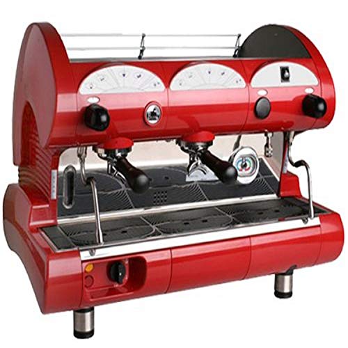  Bar-Star 2V-R 2-Group Volumetric Commercial Espresso Machine, 14L Boiler Water Capacity, Red