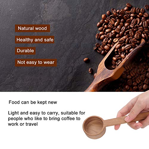  Offee Scoop For Ground Coffee, Black Walnut Wooden Coffee Measuring Spoon For Coffee Beans Or Tea 8g/10g(Long Handle)