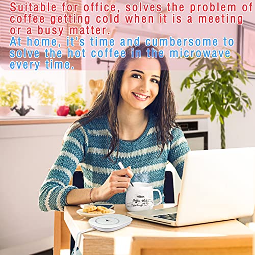  Coffee Mug Warmer, Candle Warmer Plate With Auto Shut Off, Coffee Warmer With Mug Set For Women, Smart Temperature Control With 55℃/131℉, Electric Heated Coffee Cup Warmer For Desk