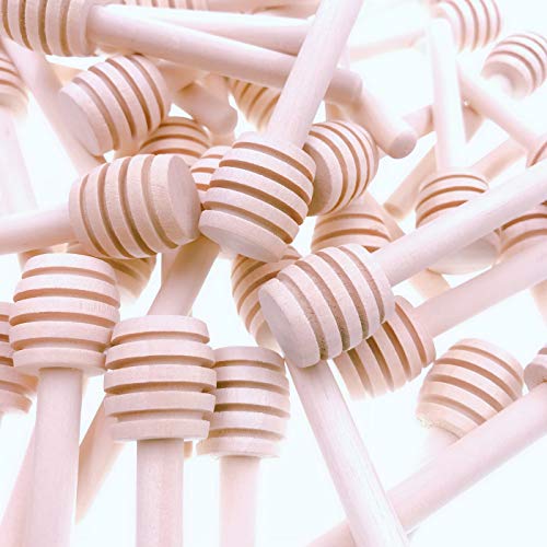  JZK 50 X Wood Honey Dipper Drizzler Sticks Server Honey Spoon For Wedding Birthday Baby Shower Christmas Party Dessert Tool