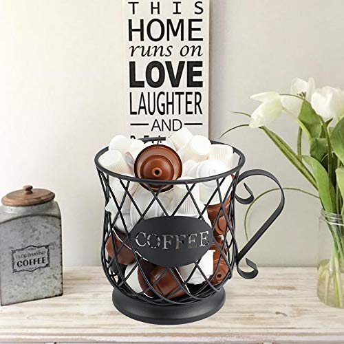  K Cup Holder Coffee Pod Holders For 35 Kcups Keurig Storage Organizer Coffee Bar Accessories For Counter - Matte Black