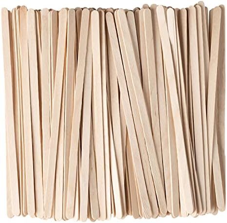  [500 Count] 5.5 Inch Wooden Coffee Stirrers - Wood Stir Sticks