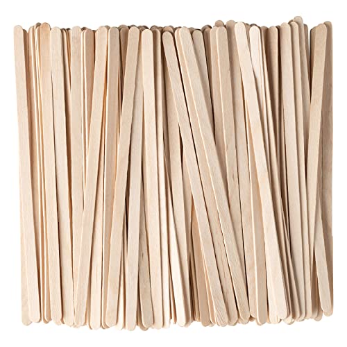  [500 Count] 5.5 Inch Wooden Coffee Stirrers - Wood Stir Sticks