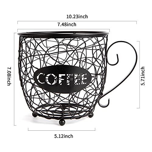  Coffee Pod Holder, Large Capacity Coffee Pod Bin Organizer, K Cup Storage Basket