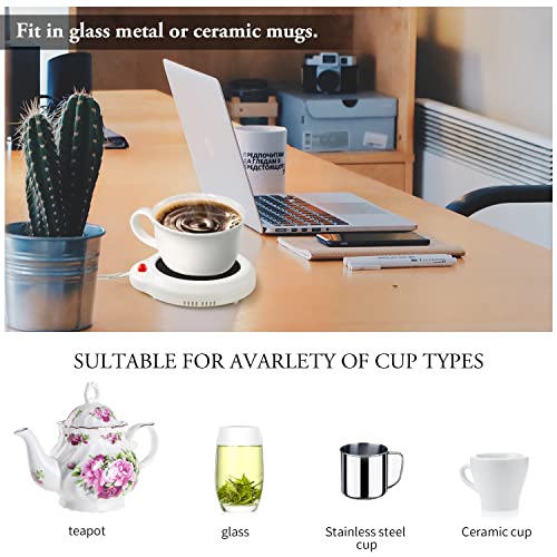  Candle Warmer Mug Warmer On Desk Heating, Electric Warmer For Home & Office (White)