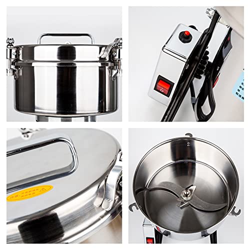  Edicine Flour Powder Crusher Coffee Grinder 4500W 430 Stainless Steel Commercial Powder Crusher High Speed Intelligent (Color : 4500GY-XIN, Size : US_220V)