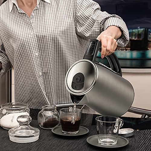  Electric Kettle Temperature Control Stainless Steel 1.7 L Tea Kettle, BPA-Free Hot Water Boiler With LED Light, Auto Shut-Off, Boil-Dry Protection, Keeping- Warm, 1500W Fast Boiling