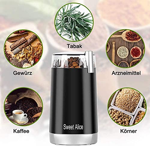  Coffee Grinder Electric Quiet Coffee Bean Blade Grinders Stainless Steel For Spice Herbs Nuts Cereals Grain Mills